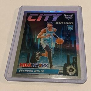 Brandon Miller RC Rookie 2023-24 NBA Hoops City Edition Basketball Card #12